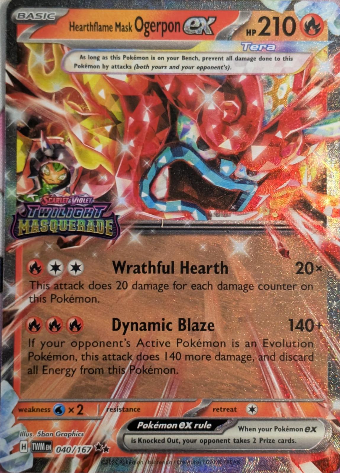 Hearthflame Mask Ogerpon [Stamped] #40 Pokemon Twilight Masquerade image 0