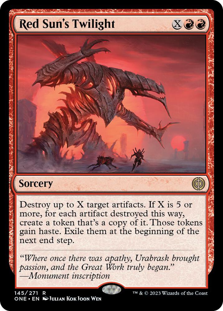 Red Sun's Twilight #145 Magic Phyrexia: All Will Be One image 0