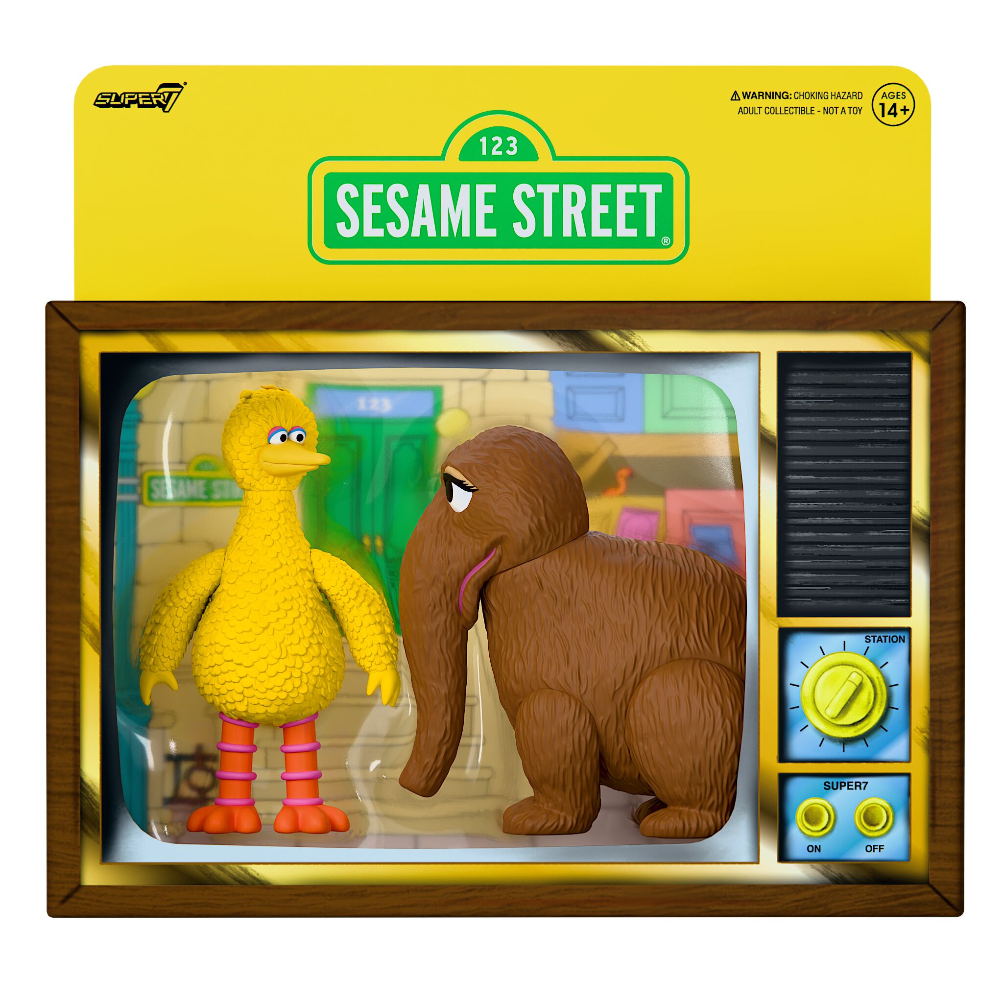 Super7 Sesame Street ReAction Figures Big Bird and Mr. Snuffleupagus image 0
