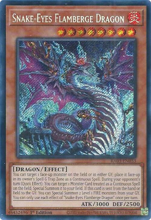Snake-Eyes Flamberge Dragon [Secret Rare] RA03-EN033 image 0