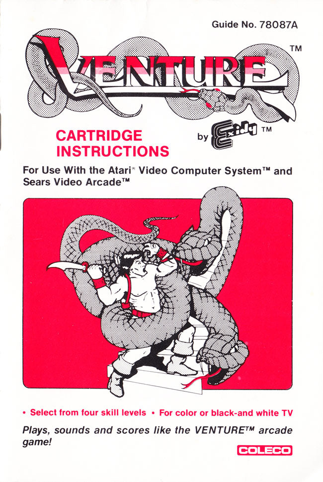 Venture Cartridge Instruction Manual (1981) image 0