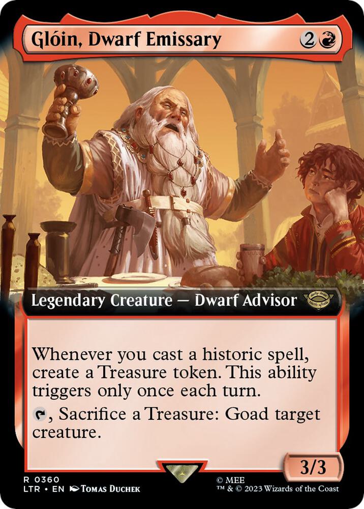 Gloin, Dwarf Emissary [Extended Art] #360 Magic Lord of the Rings image 0
