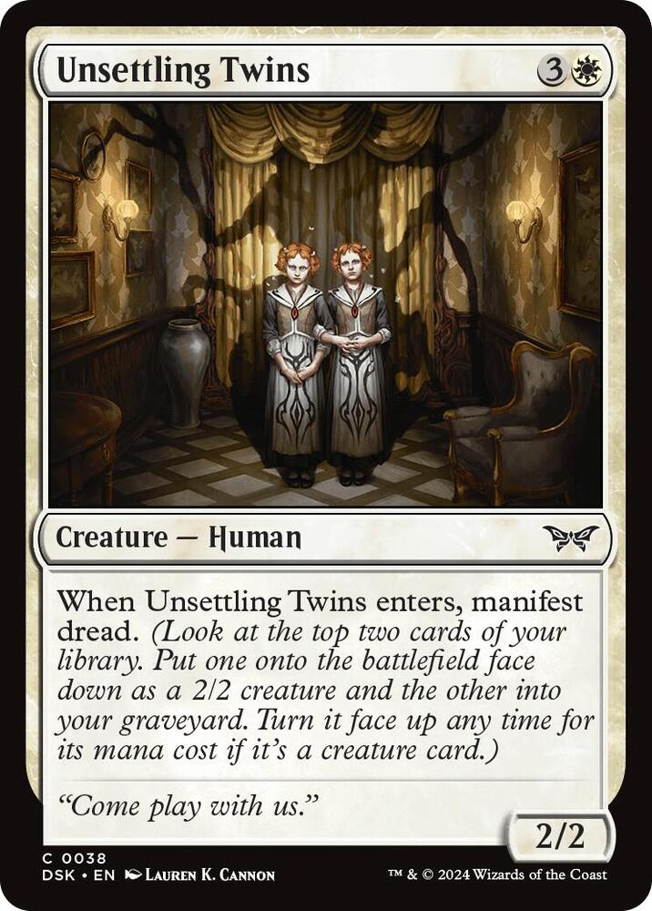 Unsettling Twins [Foil] #38 Magic Duskmourn: House of Horror image 0