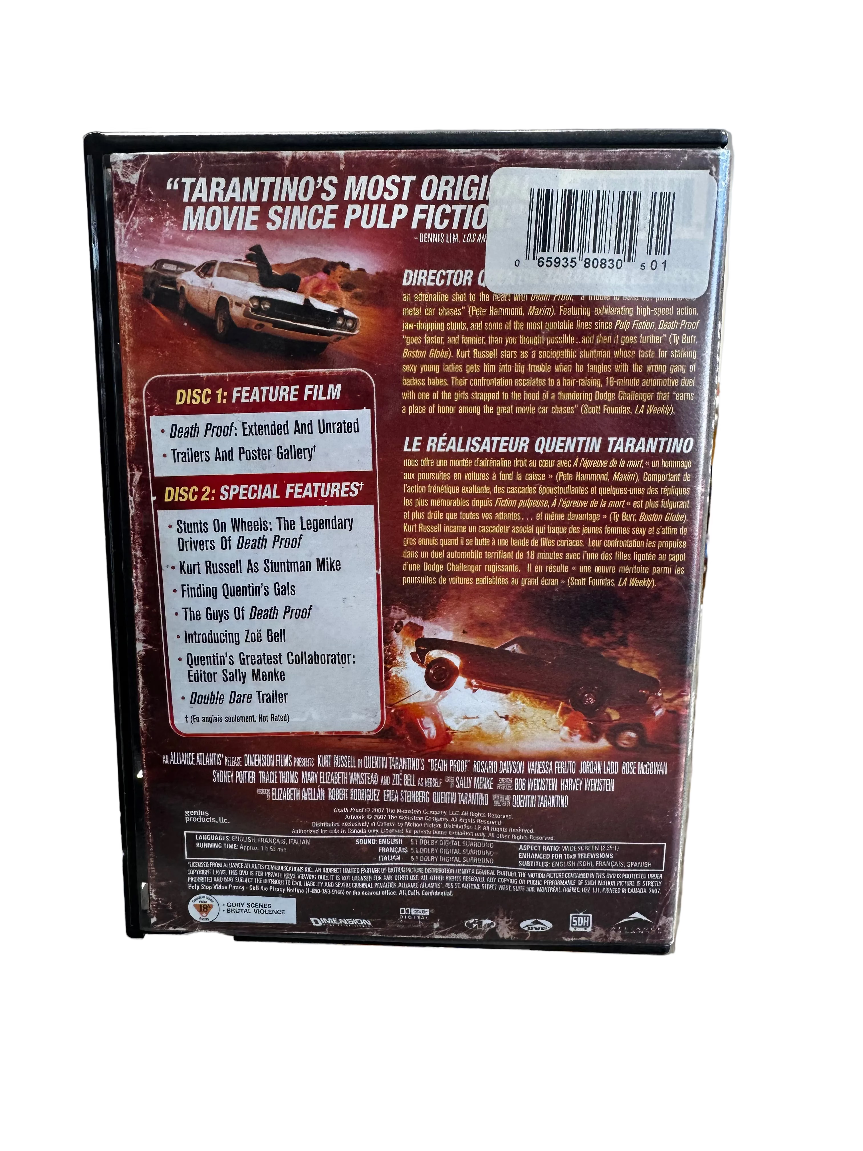 Death Proof [Extended & Unrated] Two Disc Special Edition DVD
