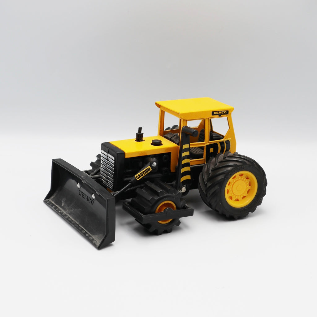 Remco 1980s Yellow Bulldozer Tractor