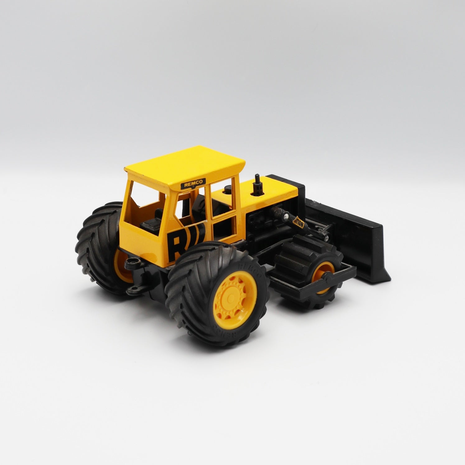Remco 1980s Yellow Bulldozer Tractor
