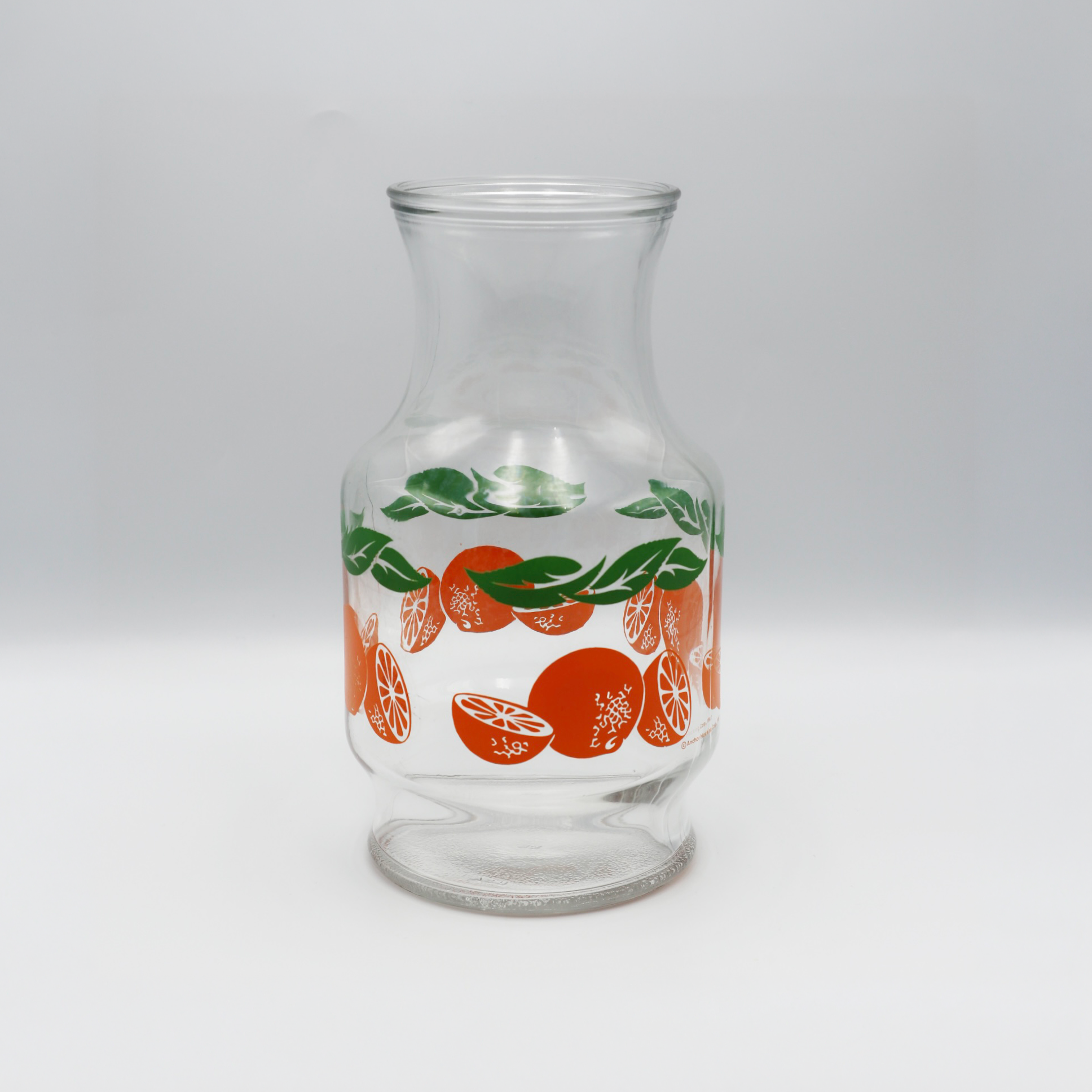 Vintage 1987 Anchor Hocking Orange Blossom Juice Carafe 9" (No Lid)