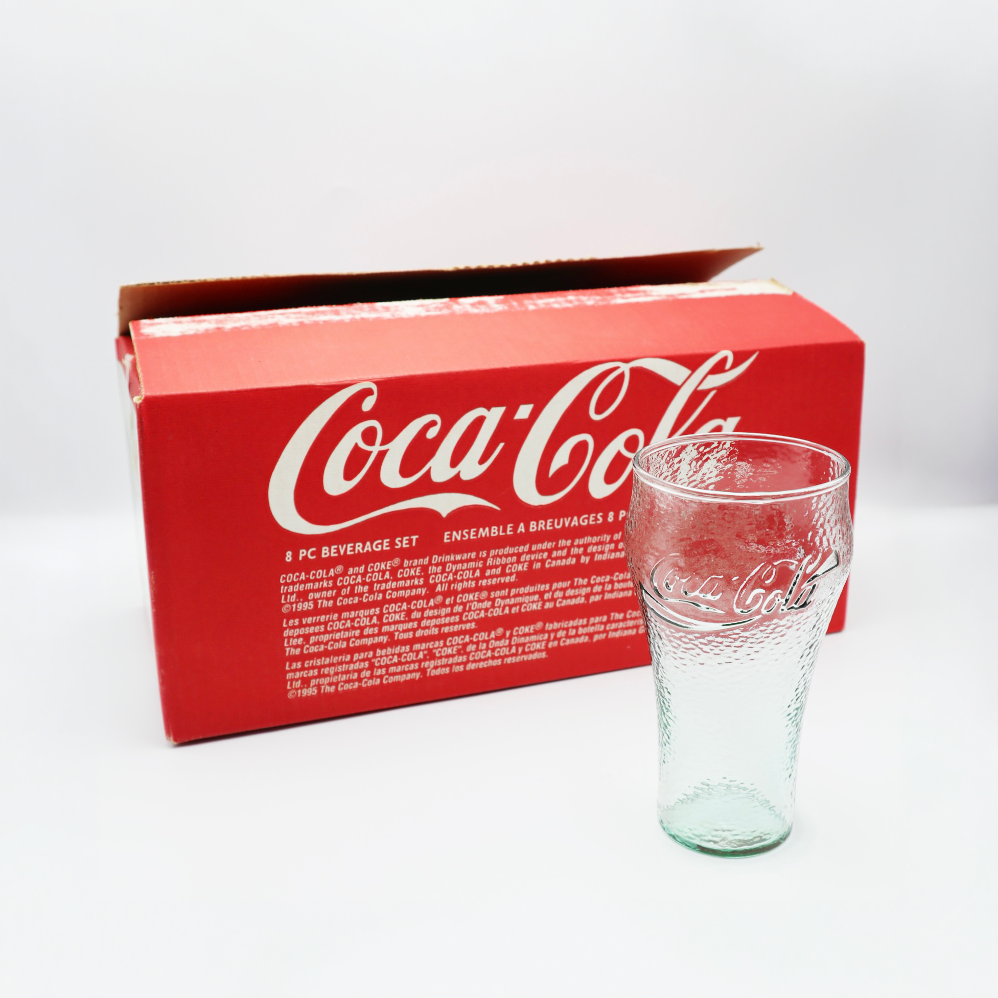 1995 Coca-Cola 16oz Bell Soda Glasses (8pk)