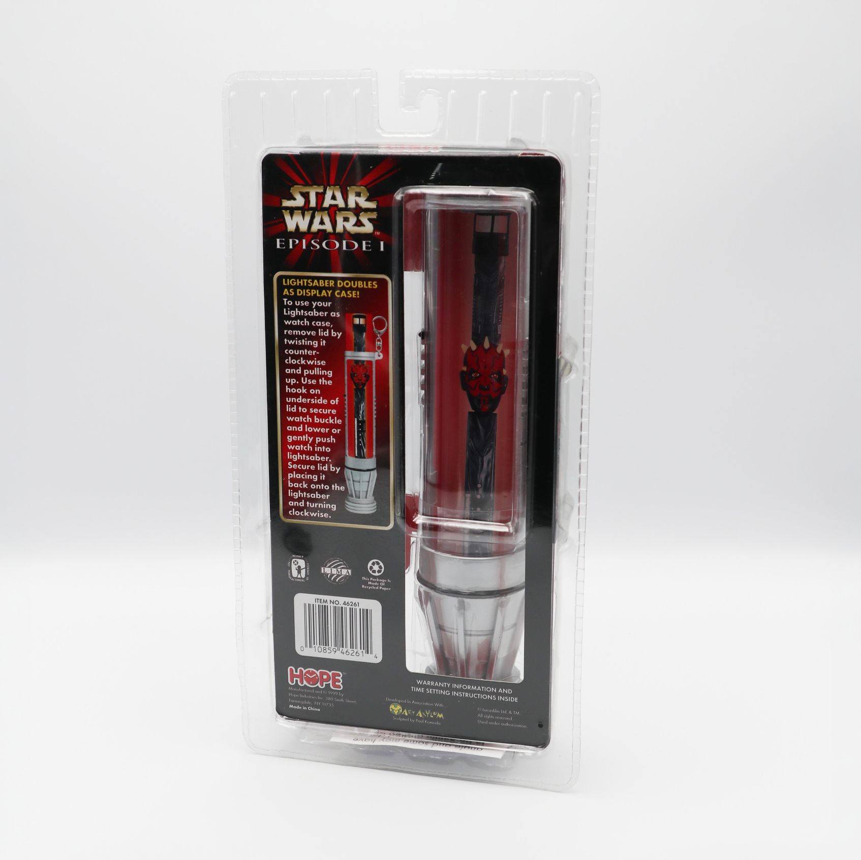 Star Wars: Episode I Darth Maul Collector Watch w/Lightsaber Display Case