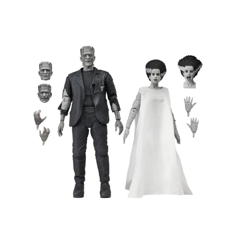 NECA The Bride Of Frankenstein - The Monster And His Mate (B&W) 7" Figures
