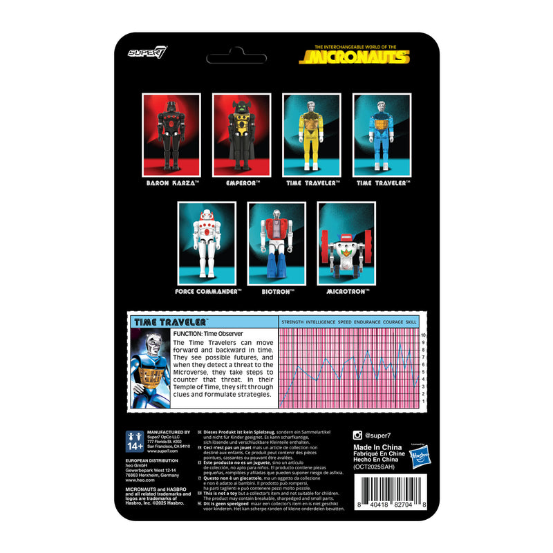 Super7 Micronauts ReAction W3 Time Traveler (Translucent Blue)