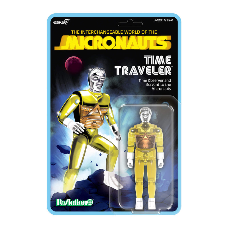Super7 Micronauts ReAction W3 Time Traveler (Translucent Yellow)