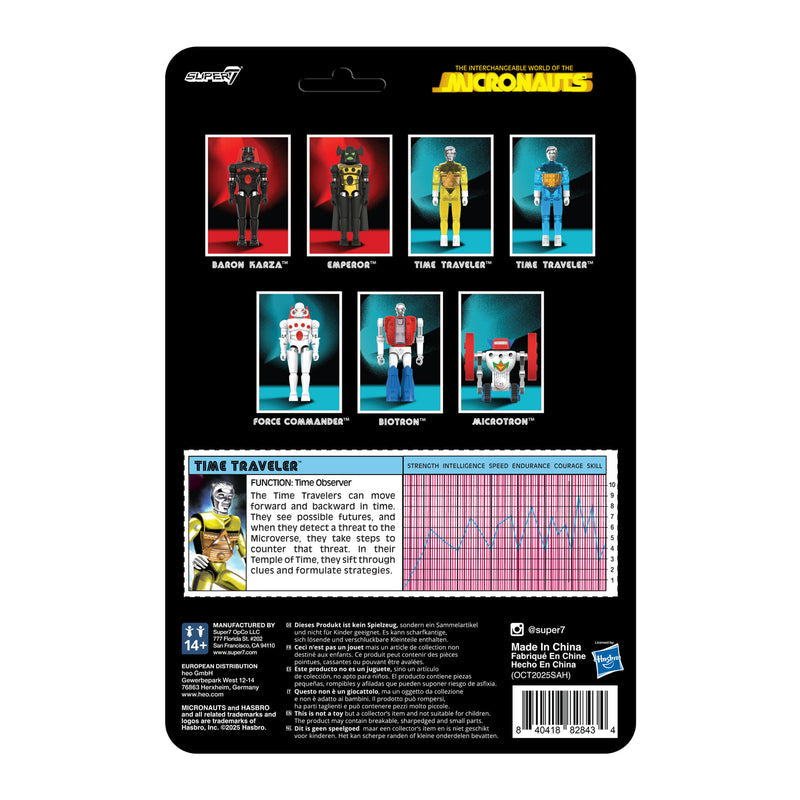 Super7 Micronauts ReAction W3 Time Traveler (Translucent Yellow)