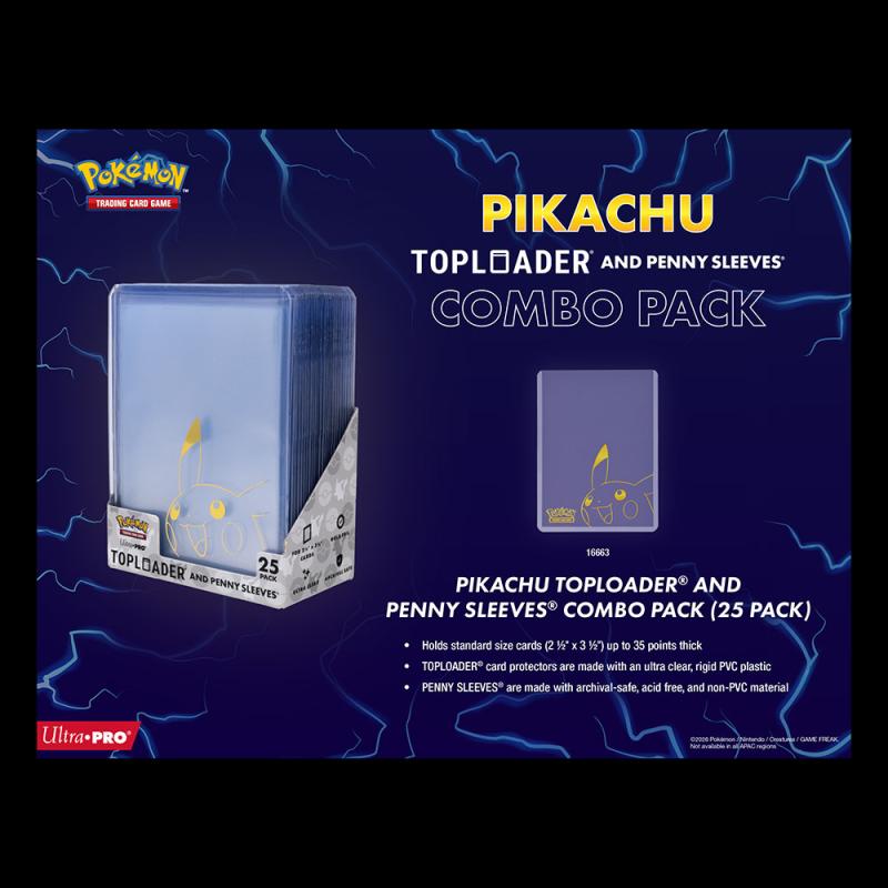 Upper Deck Pokemon Pikachu Toploaders w/ Sleeves 3x4