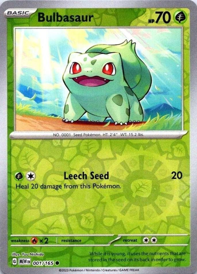 Bulbasaur [Reverse Holo] #1 Pokemon Scarlet & Violet 151 image 0