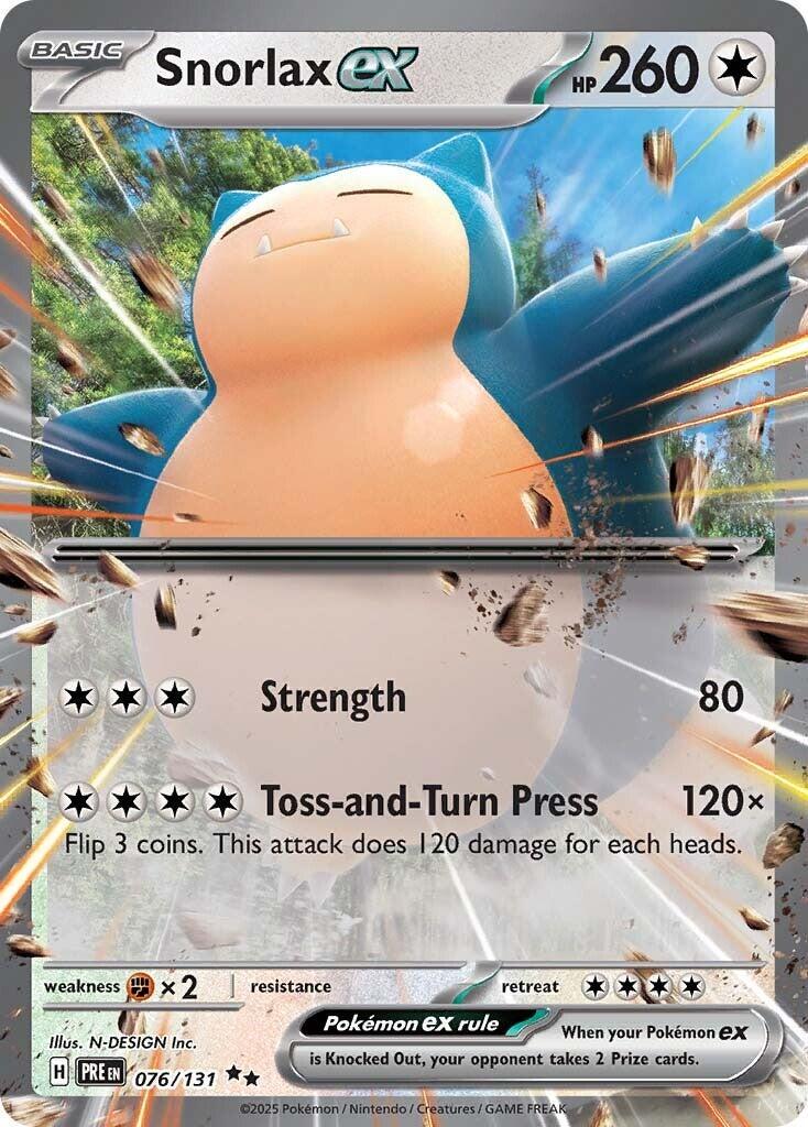 Snorlax ex #76 Pokemon Prismatic Evolutions image 0