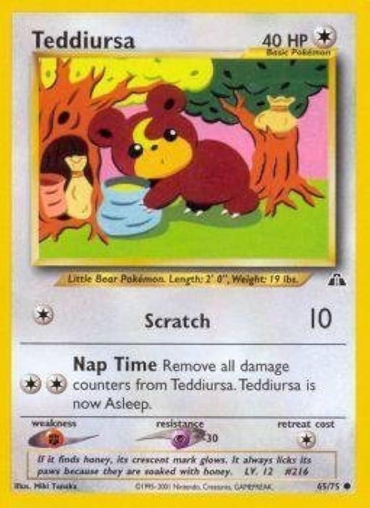 Teddiursa #65 Pokemon Neo Discovery (LP) image 0