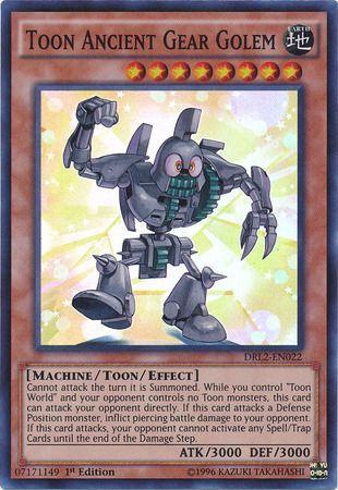 Toon Ancient Gear Golem DRL2-EN022 YuGiOh Dragons Of Legend 2 image 0