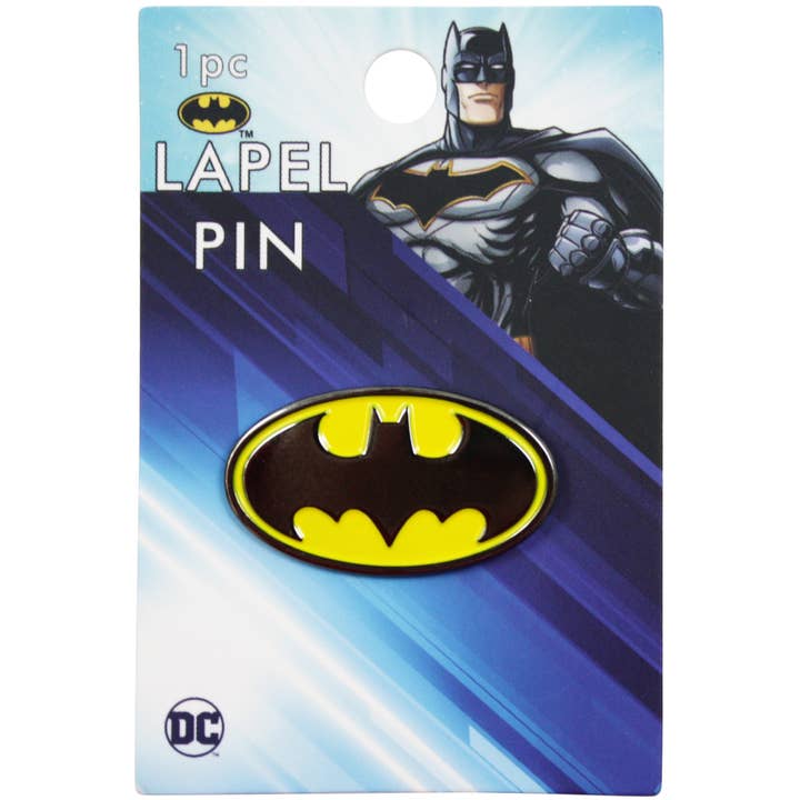 DC Batman Yellow & Black Logo Enamel Lapel Pin