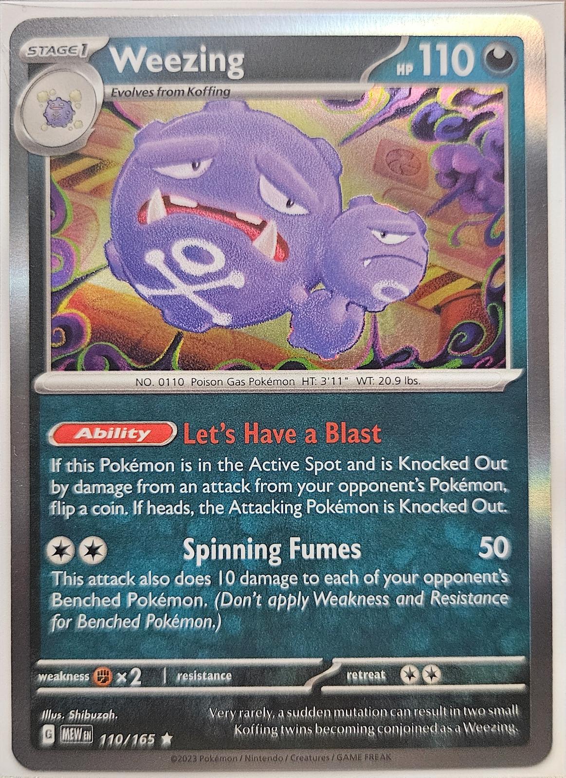 Weezing [Holo] #110 Pokemon Scarlet & Violet 151 image 0