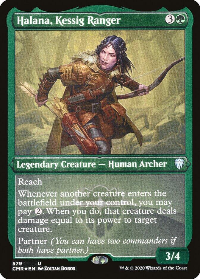 Halana, Kessig Ranger [Foil Etched] Magic Commander Legends image 0