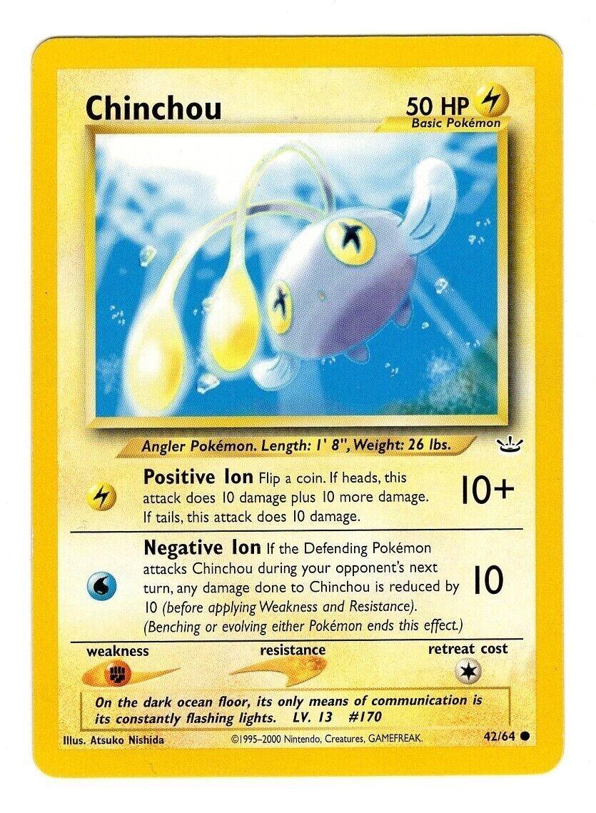 Chinchou #42 Pokemon Neo Revelation (LP) image 0
