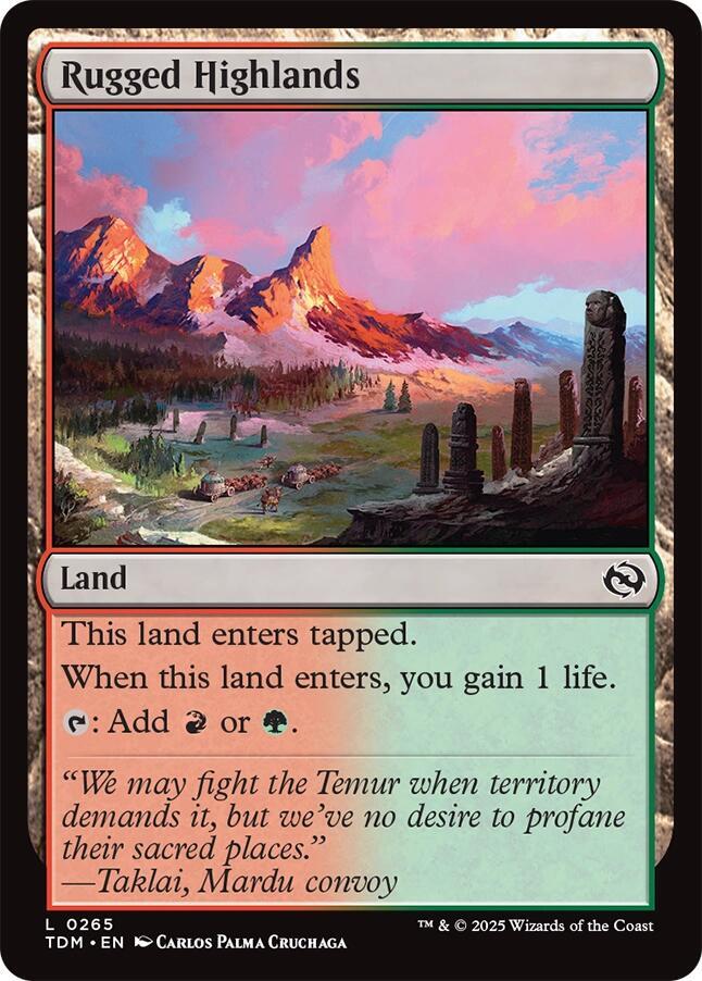 Rugged Highlands [Foil] #265 Magic Tarkir: Dragonstorm image 0