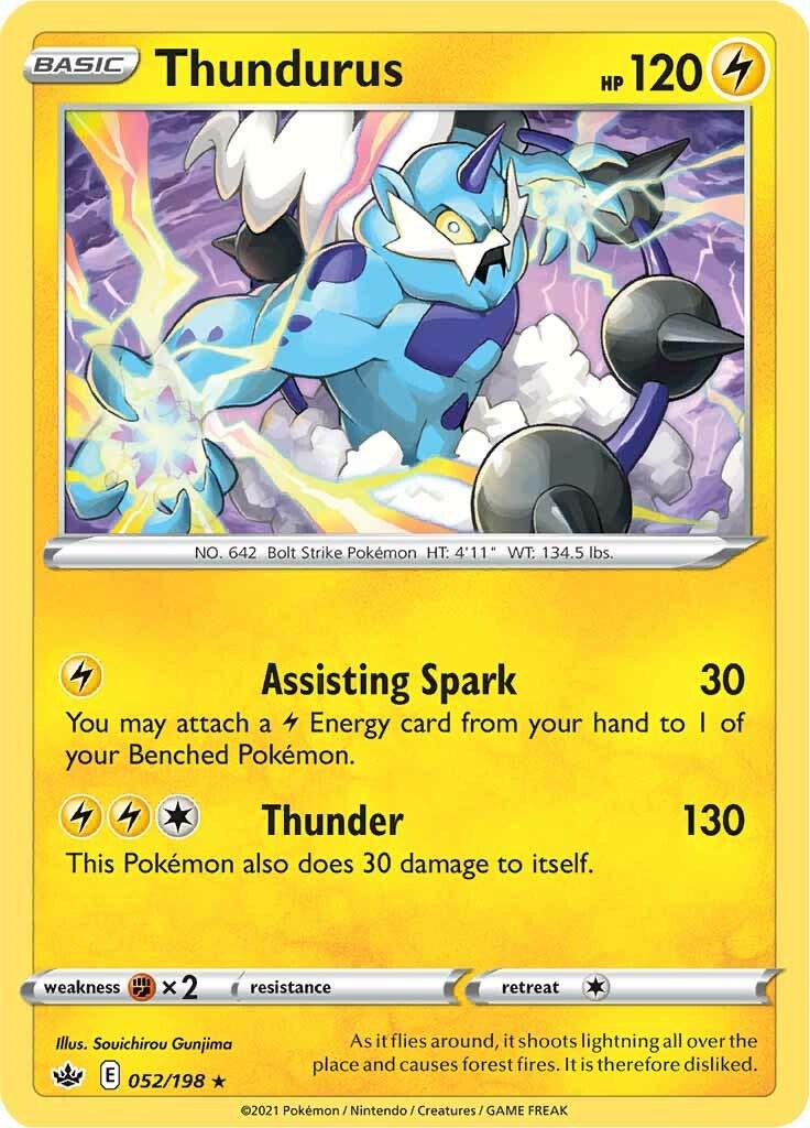 Thundurus [Holo] #52 Pokemon Chilling Reign image 0