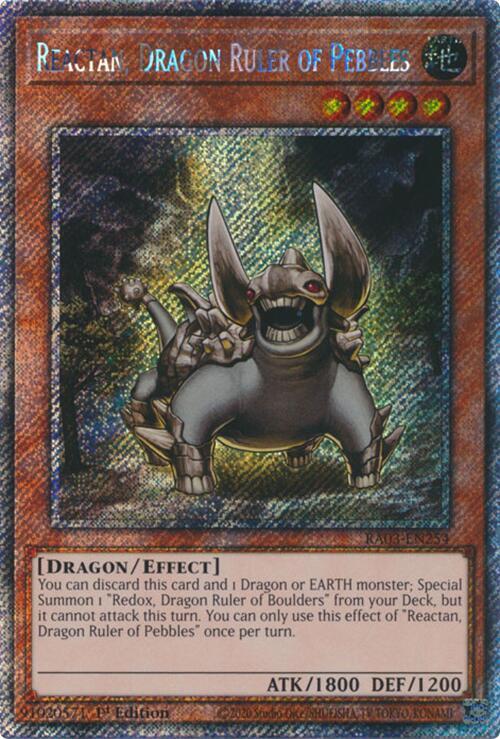 Reactan, Dragon Ruler of Pebbles [Platinum Secret Rare] RA03-EN254 image 0