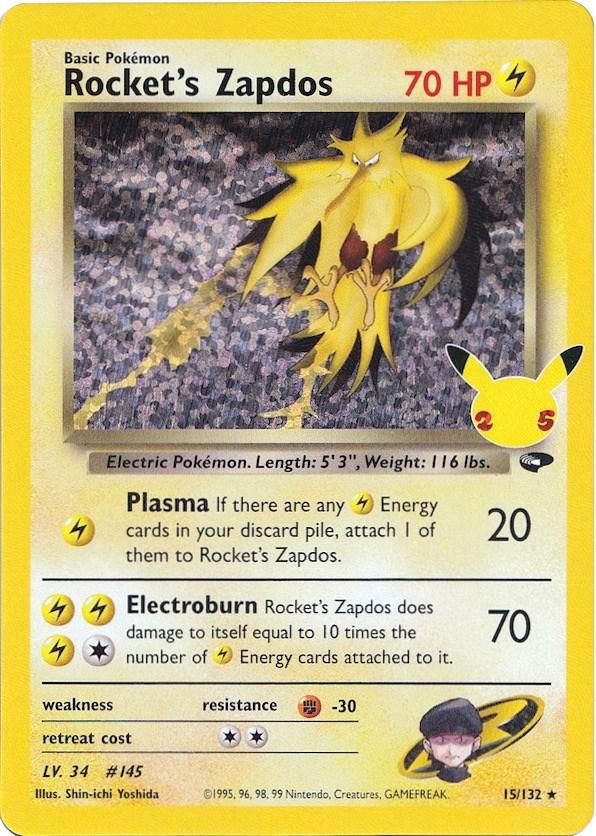 Rocket's Zapdos #15 Pokemon Celebrations image 0