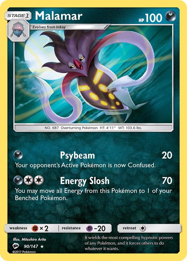 Malamar #90 Pokemon Burning Shadows image 0
