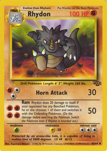 Rhydon #45 Pokemon Jungle (MP) image 0