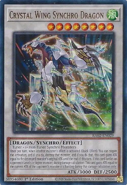 Crystal Wing Synchro Dragon [Ultra Rare] RA02-EN029 image 0