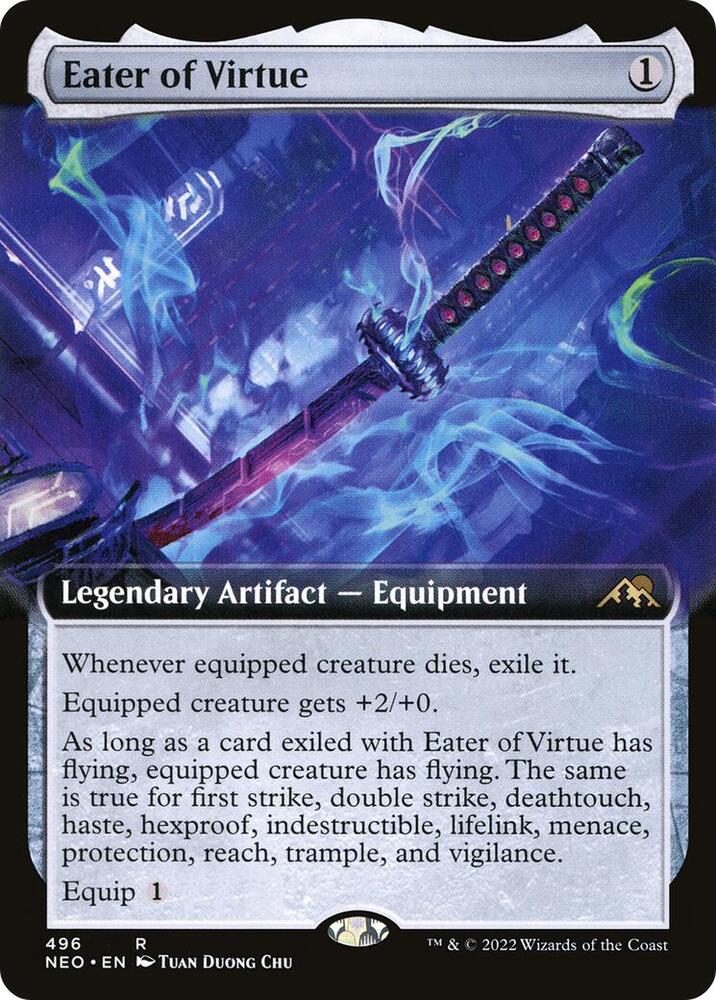 Eater of Virtue [Extended Art] #496 Magic Kamigawa: Neon Dynasty image 0