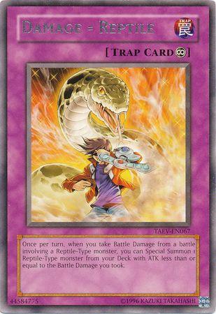 Damage = Reptile TAEV-EN067 YuGiOh Tactical Evolution Unlimited image 0