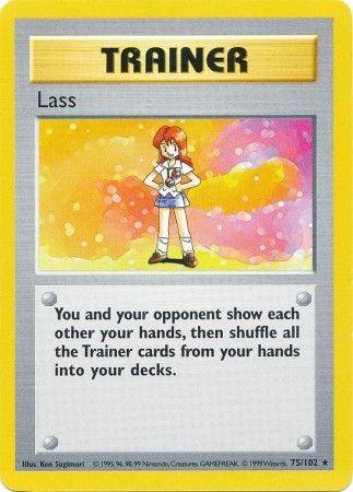 Lass [Shadowless] #75 Pokemon Base Set (HP) image 0