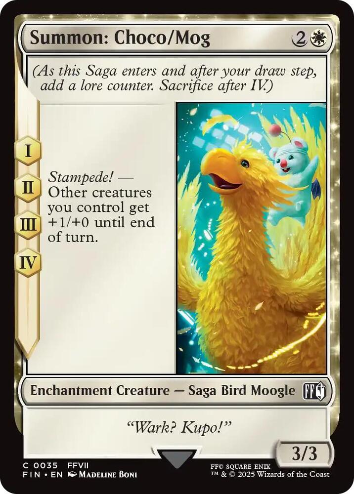 Summon: Choco/Mog [Foil] #35 Magic Final Fantasy image 0