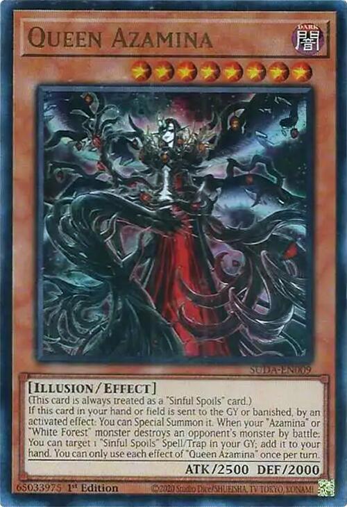 Queen Azamina SUDA-EN009 YuGiOh Supreme Darkness image 0