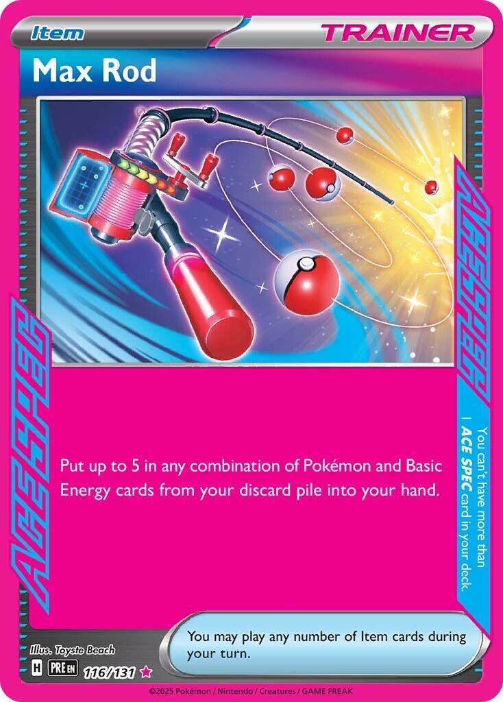 Max Rod #116 Pokemon Prismatic Evolutions image 0