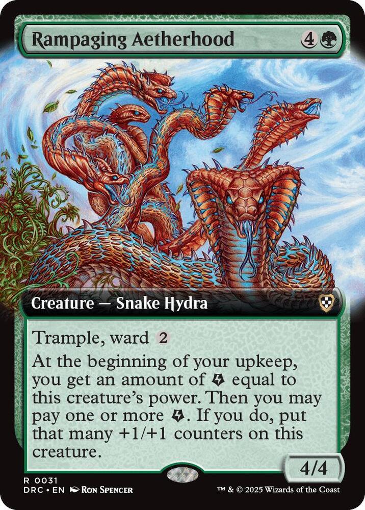 Rampaging Aetherhood #31 [Extended Art] Magic Aetherdrift Commander image 0