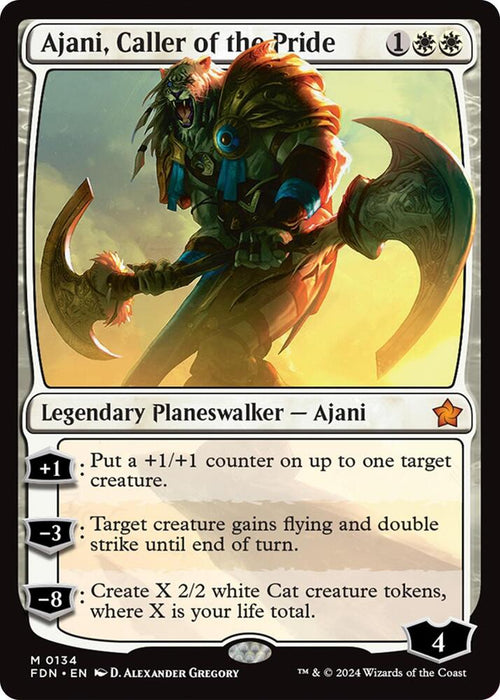 Ajani, Caller of the Pride #134 Magic Foundations image 0