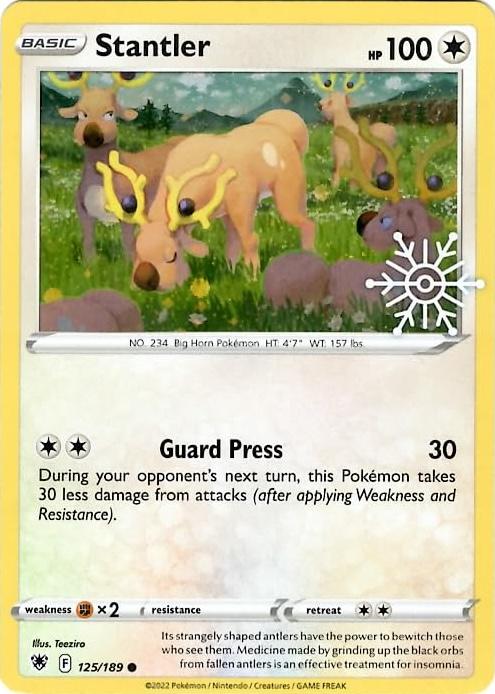 Stantler [Snowflake Stamp] #125 Pokemon Astral Radiance Sealed image 0