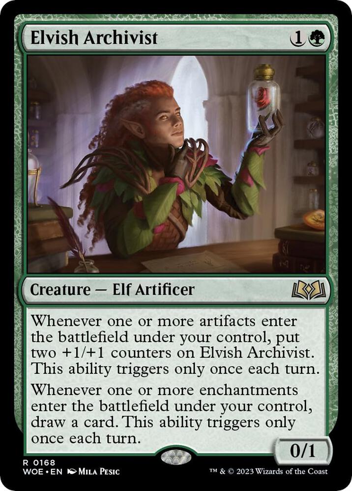 Elvish Archivist #168 Magic Wilds of Eldraine image 0