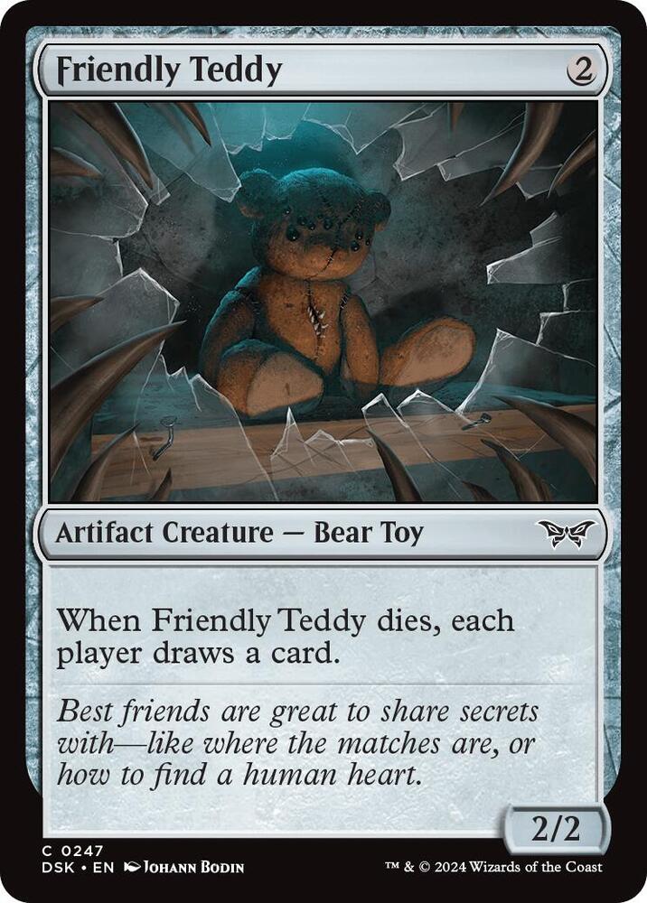 Friendly Teddy [Foil] #247 Magic Duskmourn: House of Horror image 0