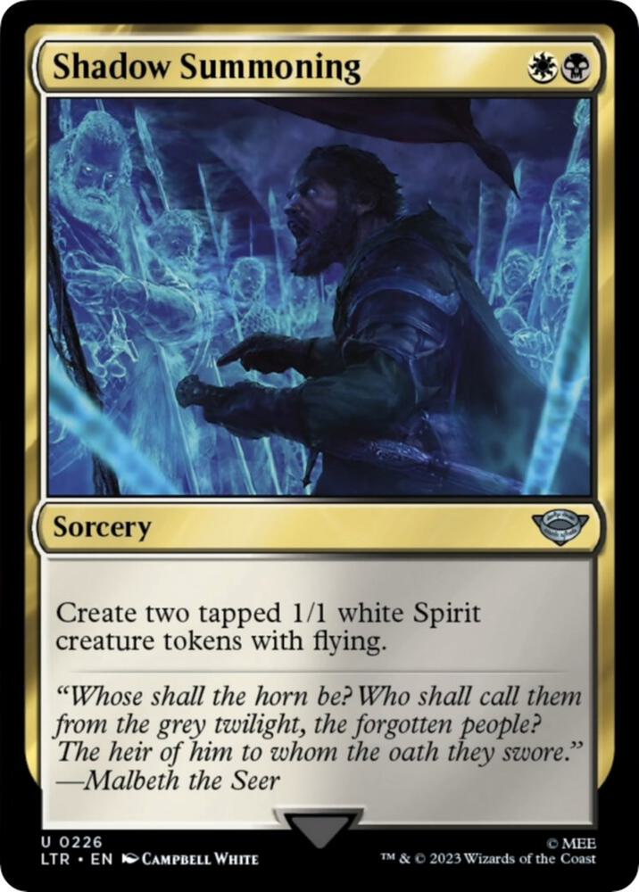 Shadow Summoning [Foil] #226 Magic Lord of the Rings image 0