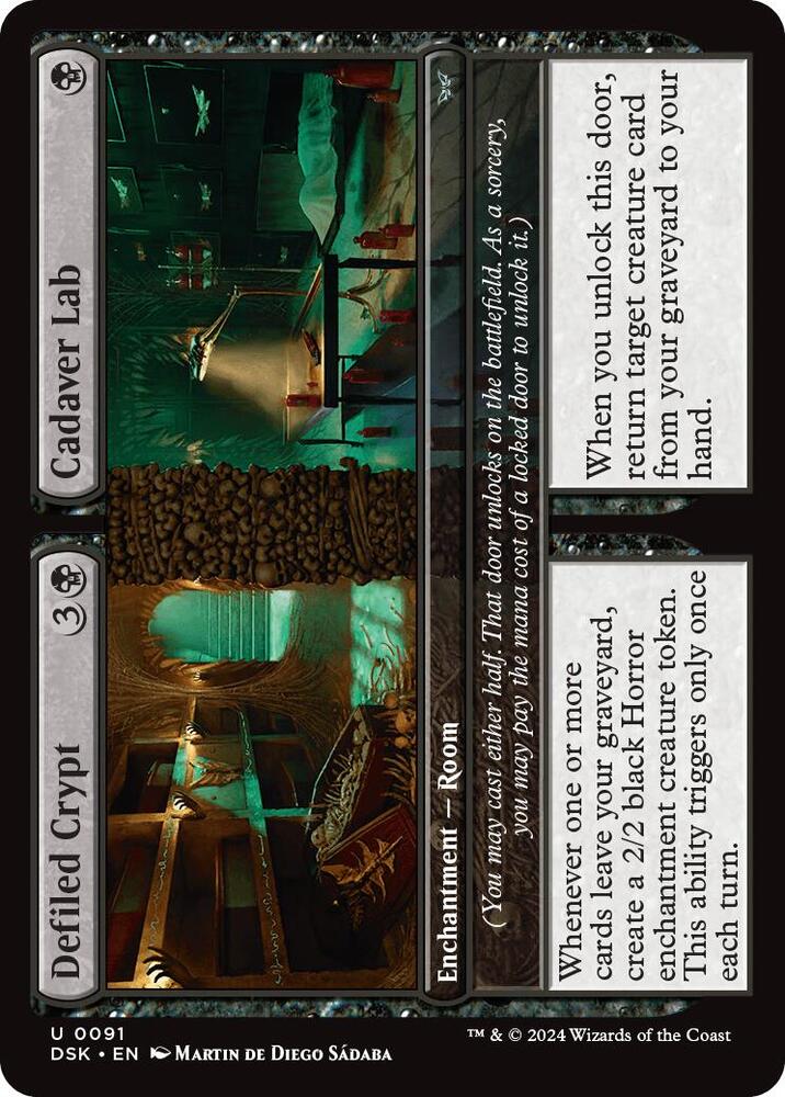 Defiled Crypt // Cadaver Lab [Foil] #91 Magic Duskmourn: House of Horror image 0