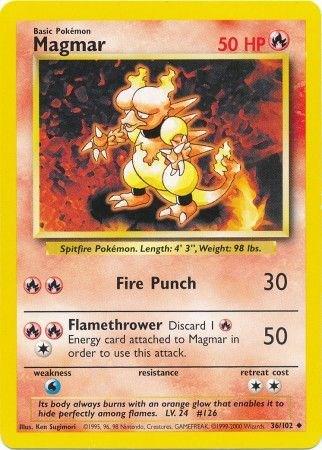 Magmar #36 Pokemon Base Set Unlimited (HP) image 0