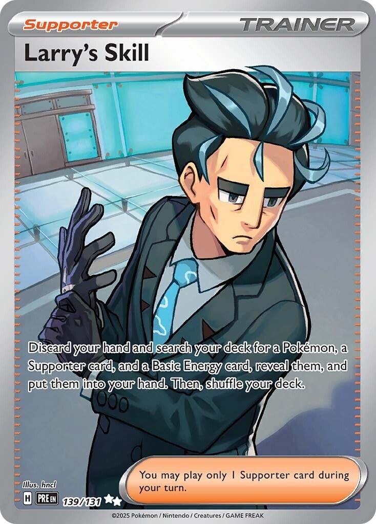 Larry's Skill #139 Pokemon Prismatic Evolutions image 0