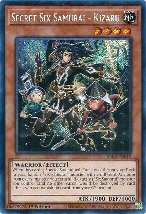 Secret Six Samurai - Kizaru [Secret Rare] RA03-EN017 image 0