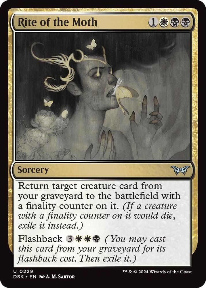 Rite of the Moth [Foil] #229 Magic Duskmourn: House of Horror image 0
